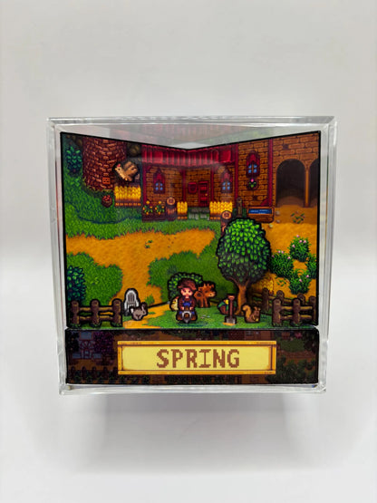 Stardew Valley (4 Sided) Diorama Cube | Handmade Video Game Art!™